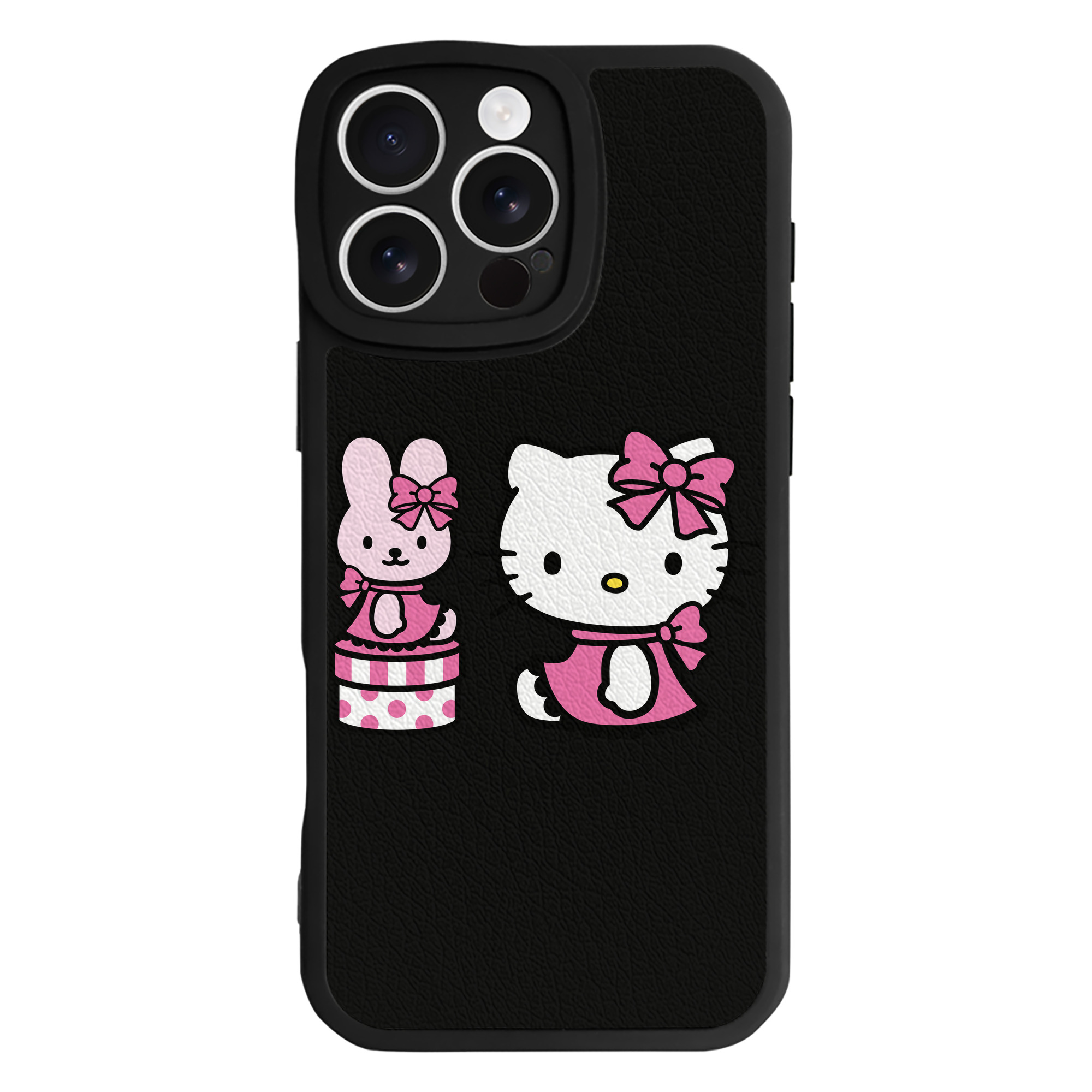 （画像用） Hello Kitty ハローキティ 【iPhone 16シリーズ対応】シリコンスマホケース（レザー調） 材質：シリコン